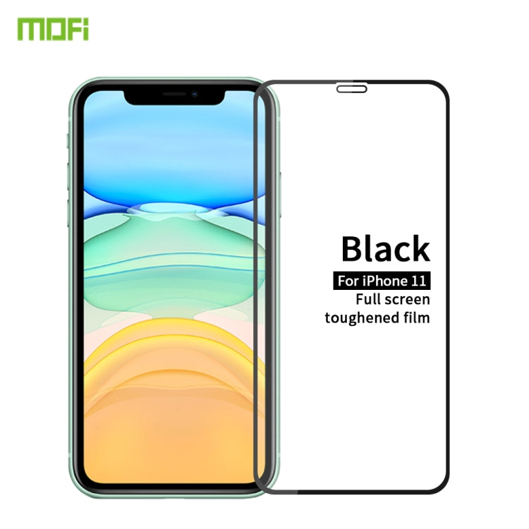 For iPhone 11 MOFI 9H 2.5D Full Screen Tempered Glass Film(Black) - free shipping - PMC TechLife - Order now!