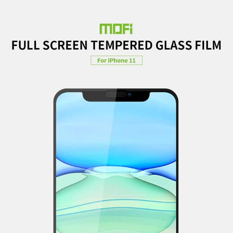 For iPhone 11 MOFI 9H 2.5D Full Screen Tempered Glass Film(Black) - free shipping - PMC TechLife - Order now!
