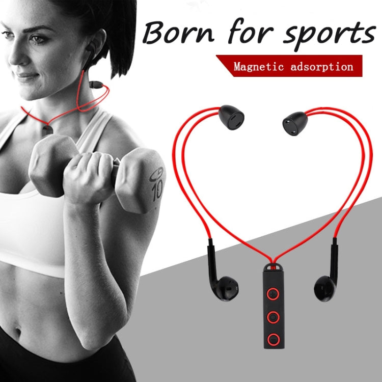 BT313 Magnetic Earbuds Sport Wireless Headphone Handsfree bluetooth HD Stereo Bass Headsets with Mic(Black) - Sport Earphone by PMC Jewellery | Online Shopping South Africa | PMC Jewellery
