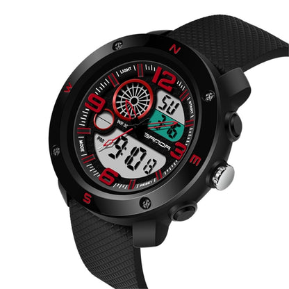 SANDA 762 Watch Men Watch Students Men Watch Fashion Trend Youth Waterproof Night light Sports Men(Red) - Sport Watches by SANDA | Online Shopping South Africa | PMC Jewellery | Buy Now Pay Later Mobicred