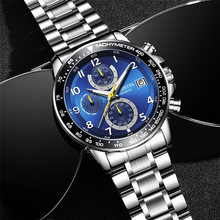 OCHSTIN   6112 Men Multi  Function Watch Fashion Sports Business Calendar Luminous Men Watch Quartz Watch Steel Watch(Blue) - Sport Watches by OCHSTIN | Online Shopping South Africa | PMC Jewellery | Buy Now Pay Later Mobicred