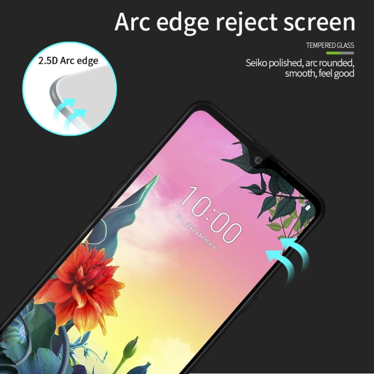 For LG K50s PINWUYO 9H 2.5D Full Screen Tempered Glass Film(Black) - LG Tempered Glass by PINWUYO | Online Shopping South Africa | PMC Jewellery | Buy Now Pay Later Mobicred