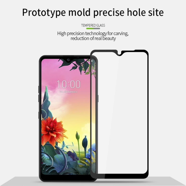 For LG K50s PINWUYO 9H 2.5D Full Screen Tempered Glass Film(Black) - LG Tempered Glass by PINWUYO | Online Shopping South Africa | PMC Jewellery | Buy Now Pay Later Mobicred