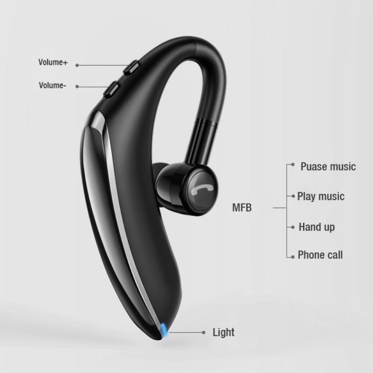 F900 Mini Earhook 180° Freely Rotating Wireless Bluetooth 5.0 Earphone Car Handsfree Call Headphone(Blue) - Bluetooth Earphone by PMC Jewellery | Online Shopping South Africa | PMC Jewellery