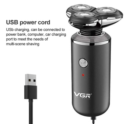 VGR V-317 5W USB Omnidirectional Three-dimensional Floating Three-network Electric Shaver - Electric Shavers by VGR | Online Shopping South Africa | PMC Jewellery | Buy Now Pay Later Mobicred