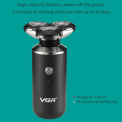 VGR V-317 5W USB Omnidirectional Three-dimensional Floating Three-network Electric Shaver - Electric Shavers by VGR | Online Shopping South Africa | PMC Jewellery | Buy Now Pay Later Mobicred