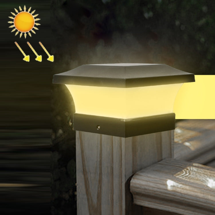 Solar LED Waterproof Outdoor Column Light Courtyard Lighting Lamp(Warm Light) - With Solar Panel by PMC Jewellery | Online Shopping South Africa | PMC Jewellery