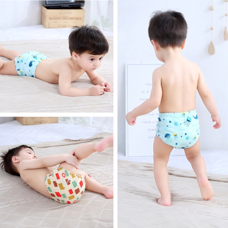 6 Layer Baby Diaper Waterproof  Reusable Cloth Diapers Baby Cotton Training  Underwear Pants Diaper L（12-18KG）(Camera) - Children Underwear by PMC Jewellery | Online Shopping South Africa | PMC Jewellery