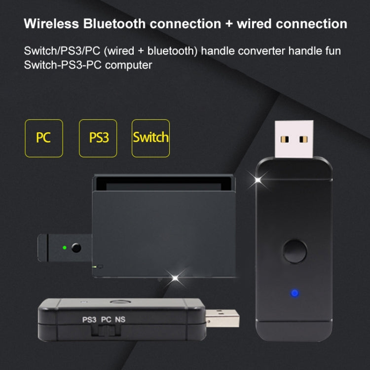 JYS-130 Wireless Bluetooth Gamepad Converter Adapter For PS3 / Switch / PC - free shipping - PMC TechLife - Order now!
