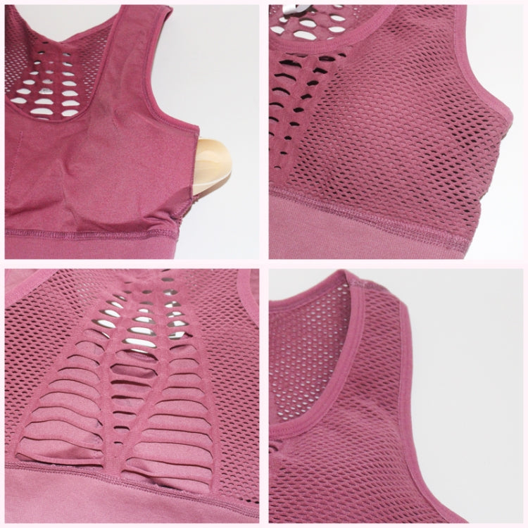 Women Hollow-out Fitness Top Shockproof Elastic Yoga Sport Brassiere, Size: S(Pink) - Ladies Underwear by PMC Jewellery | Online Shopping South Africa | PMC Jewellery