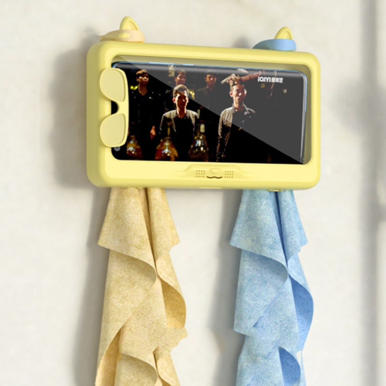Bathroom Water-resistant Mobile Phone Holder Bathing Watch TV Removable Touch Screen Phone Case(Pink) - Hand-Sticking Bracket by PMC TechLife | Online Shopping South Africa | PMC TechLife