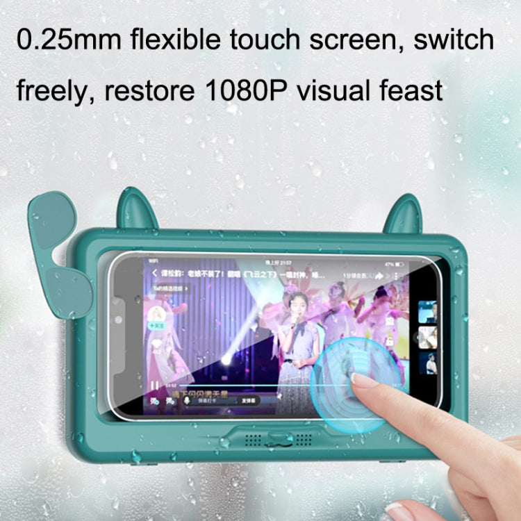 Bathroom Water-resistant Mobile Phone Holder Bathing Watch TV Removable Touch Screen Phone Case(Pink) - Hand-Sticking Bracket by PMC TechLife | Online Shopping South Africa | PMC TechLife