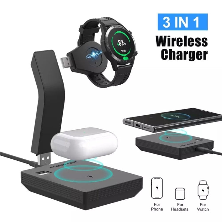 For Samsung Galaxy Watch 4 / 4 Classic / 3 / Active 2  Earphone Phone Wireless Charger - Charger by PMC TechLife | Online Shopping South Africa | PMC TechLife | Buy Now Pay Later Mobicred