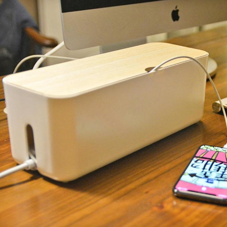 Power Cable Storage Box Case Anti-dust Charger Socket Organizer Desktop Network Line Storage Bin(White) - free shipping - PMC TechLife - Order now!