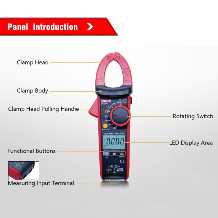 UNI-T UT216A 600A Digital Clamp Meter AC DC Voltage Detector - Digital Multimeter by UNI-T | Online Shopping South Africa | PMC Jewellery | Buy Now Pay Later Mobicred