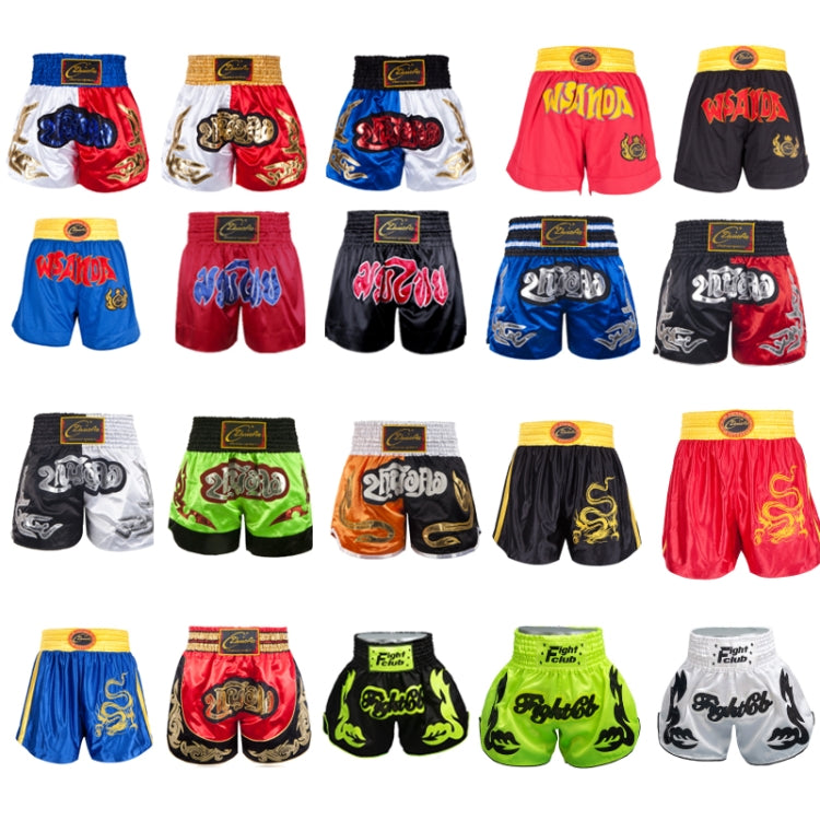 ZhuoAo Muay Thai/Boxing/Sanshou/Fighting Shorts for Men and Women, Size:S(Blue Waist Stitching) - Sportswear by ZhuoAo | Online Shopping South Africa | PMC Jewellery