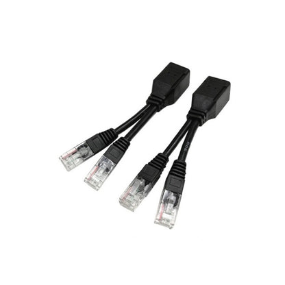 2 Sets RJ45 Network Signal Splitter Upoe Separation Cable, Style:U-01 4 Crystal Heads - Lan Cable and Tools by PMC Jewellery | Online Shopping South Africa | PMC Jewellery