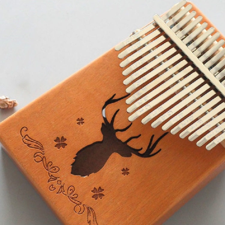 17-tone Kalimba Portable Thumb Piano, Style:Mahogany-Classic Deer - Keyboard Accessories by PMC TechLife | Online Shopping South Africa | PMC TechLife | Buy Now Pay Later Mobicred
