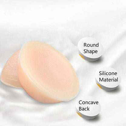 2 PCS Round Men Pseudo-girl Silicone Fake Breasts Cross-dressing Breast Implants, Size:600g(Flesh-colored) - Fake Breasts by PMC Jewellery | Online Shopping South Africa | PMC Jewellery