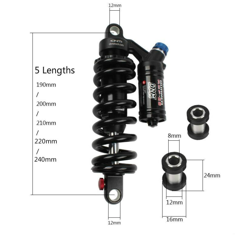 DNM RCP2S Mountain Bike Oil Spring Rear Shock Absorber Soft Tail Frame Rear Bladder, Size:190mm(With 24mm Bushing) - Others by DNM | Online Shopping South Africa | PMC Jewellery | Buy Now Pay Later Mobicred