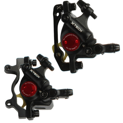 ZOOM HB100 Mountain Bike Hydraulic Brake Caliper Folding Bike Cable Pull Hydraulic Disc Brake Caliper, Style:Front and Rear(Black) - Bicycle Brake Parts by Zoom | Online Shopping South Africa | PMC Jewellery | Buy Now Pay Later Mobicred