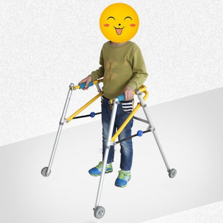 Directional Four-wheel Walker With Cerebral Palsy Children Rehabilitation Training Equipment Walker Standing Frame, Specification: 4071 Small(Foggy Silver) - Mobility Aids by PMC Jewellery | Online Shopping South Africa | PMC Jewellery