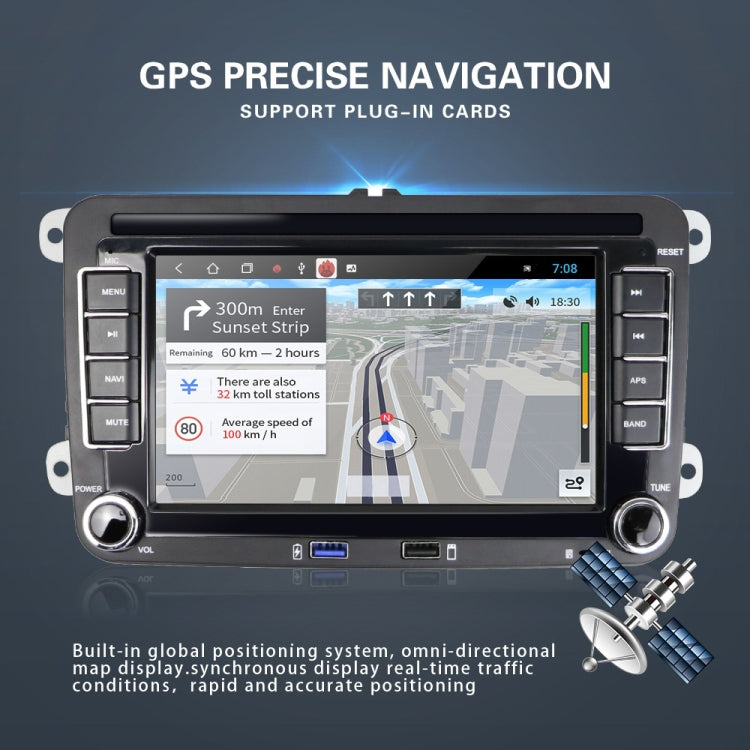 Suitable for Volkswagen 7-inch Car Multimedia Player Navigation Bluetooth Reversing Integrated Machine Android 10.0, Specification: 2+16G - free shipping - PMC TechLife - Order now!