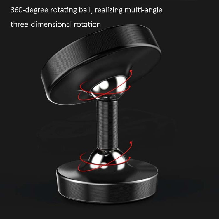 3 PCS  Car Phone Holder Alloy Magnetic Universal Dual Ball Rotating Car Phone Holder, Colour: Matte Black - Car Holders by PMC Jewellery | Online Shopping South Africa | PMC Jewellery