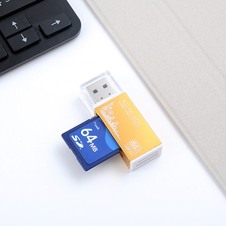 Multi in 1 Memory SD Card Reader for Memory Stick Pro Duo Micro SD,TF,M2,MMC,SDHC MS Card(Black) -  by PMC TechLife | Online Shopping South Africa | PMC TechLife