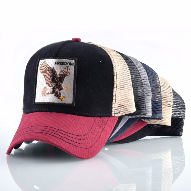 Cotton Embroidered Animal Baseball Cap(Red1 Cock) - Peaked Cap by PMC Jewellery | Online Shopping South Africa | PMC Jewellery