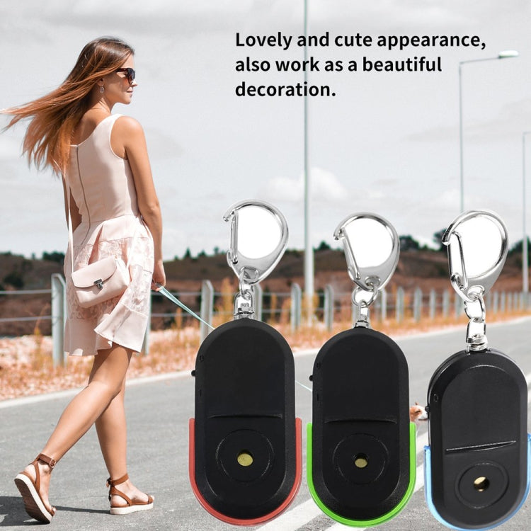 5 PCS Portable Anti-Lost Alarm Key Finder Wireless Whistle Sound LED Light Locator Finder(Red) - Anti-lost Alarm by PMC Jewellery | Online Shopping South Africa | PMC Jewellery