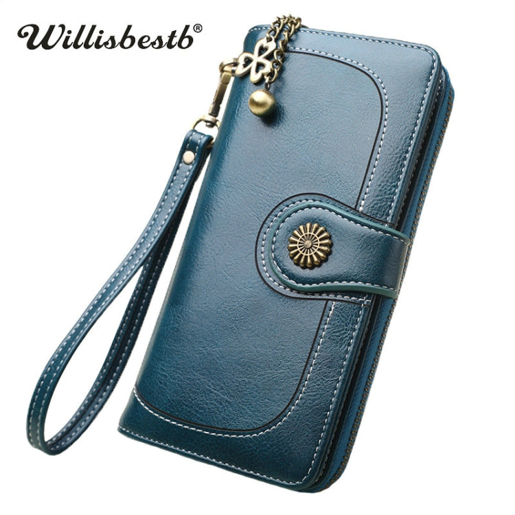 Vintage Button Phone Purses Women Wallets Female Purse Leather Brand Retro Ladies Long Zipper Woman Wallet Card Clutch(Long black) - Wallets by PMC Jewellery | Online Shopping South Africa | PMC Jewellery