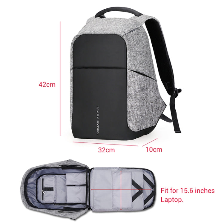 Mark Ryden Multifunction USB charging Men 15inch Laptop Backpack - 15 inch by PMC Jewellery | Online Shopping South Africa | PMC Jewellery