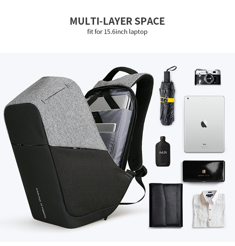 Mark Ryden Multifunction USB charging Men 15inch Laptop Backpack - 15 inch by PMC Jewellery | Online Shopping South Africa | PMC Jewellery