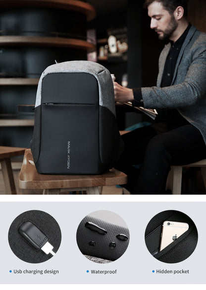 Mark Ryden Multifunction USB charging Men 15inch Laptop Backpack - 15 inch by PMC Jewellery | Online Shopping South Africa | PMC Jewellery
