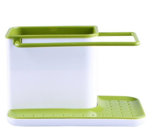 2 PCS Kitchen Sponge Organizer Stands Box Self Draining Sink Storage Rack(Green) - Shelf by PMC Jewellery | Online Shopping South Africa | PMC Jewellery