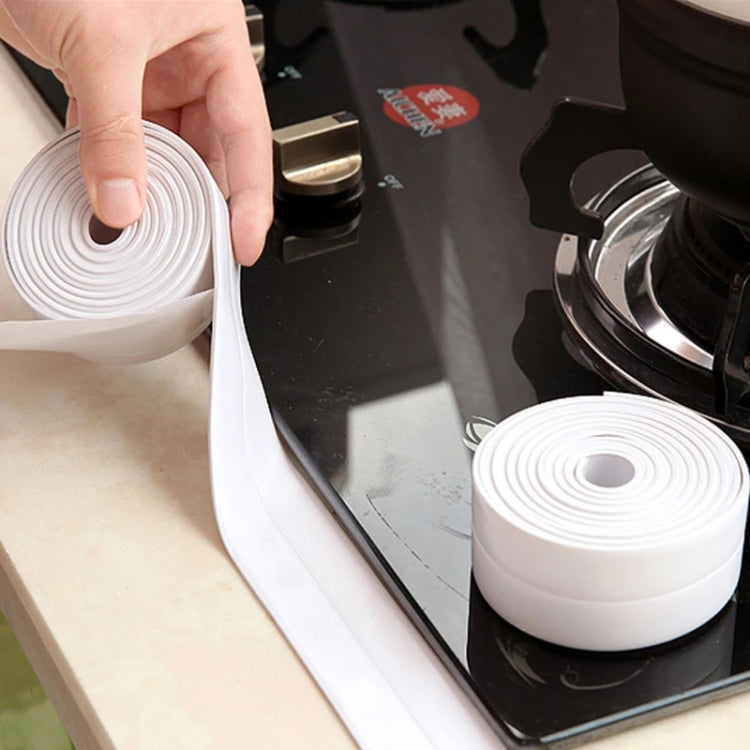 Durable PVC Material Waterproof Mold Proof Adhesive Tape  Kitchen Bathroom Wall Sealing Tape, Width:3.8cm x 3.2m(White) - Adhesives & Sealers by PMC TechLife | Online Shopping South Africa | PMC TechLife