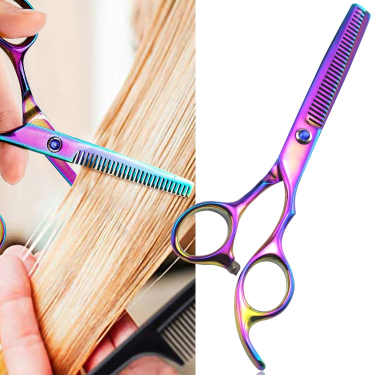 Professional Hair Cutting Scissor Hairdressing Kit Thinning Scissors Barber(Coloful Thinning（SXLC-603T)) - Hair Trimmer by PMC Jewellery | Online Shopping South Africa | PMC Jewellery