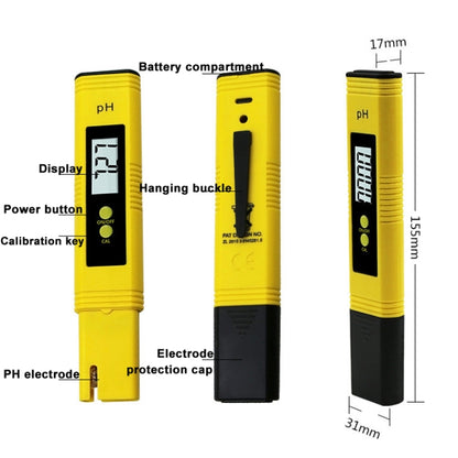 Portable High-precision PH Test Pen PH Acidity Meter PH Water Quality Detection Instrument(Yellow) - PH & Moisture Meter by PMC Jewellery | Online Shopping South Africa | PMC Jewellery