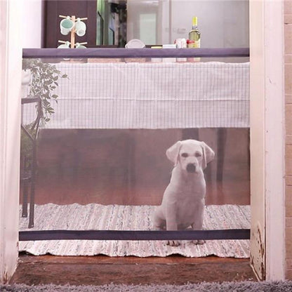 Dog Pet Fences Portable Folding Safe Protection Safety Door Magic Gate For Dogs Cat Pet, Size:180cm x72cm(Beige) - Pet Screen Doors by PMC Jewellery | Online Shopping South Africa | PMC Jewellery