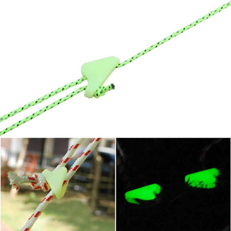 10 PCS Outdoor Luminous Rope Buckle Fluorescence Tent Triangle Buckle Alert Reminder Accidental Danger Tent Wind Rope Adjuster - Tents & Accessories by PMC Jewellery | Online Shopping South Africa | PMC Jewellery