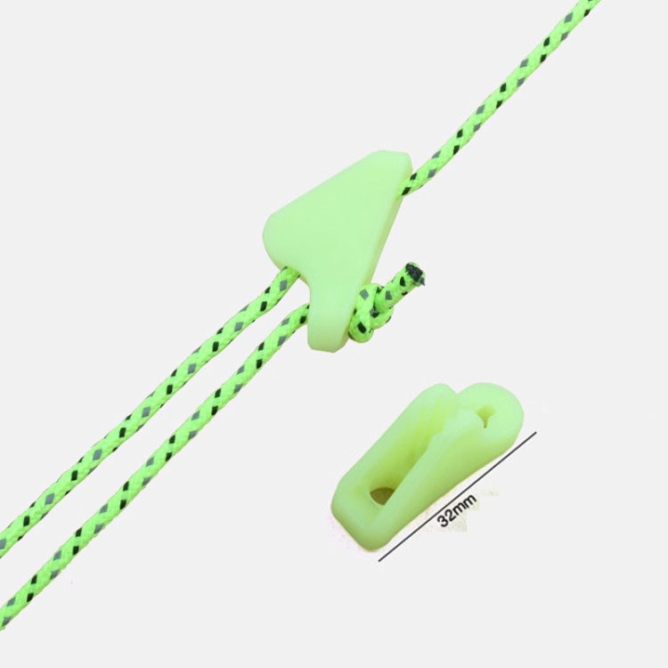 10 PCS Outdoor Luminous Rope Buckle Fluorescence Tent Triangle Buckle Alert Reminder Accidental Danger Tent Wind Rope Adjuster - Tents & Accessories by PMC Jewellery | Online Shopping South Africa | PMC Jewellery