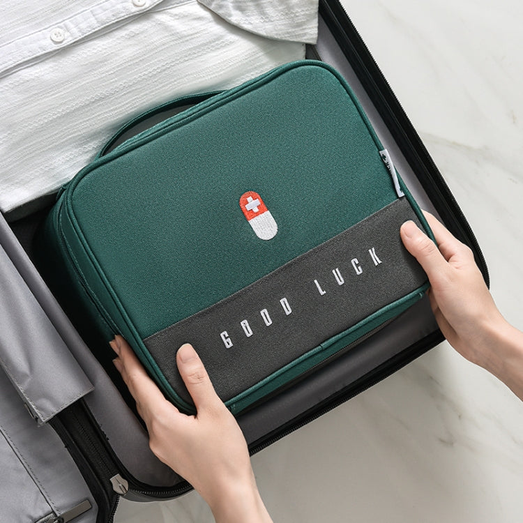 Thickened Large-Capacity Multifunctional Medicine Box Family Portable Storage Bag(Green) - Pill Boxes by PMC Jewellery | Online Shopping South Africa | PMC Jewellery