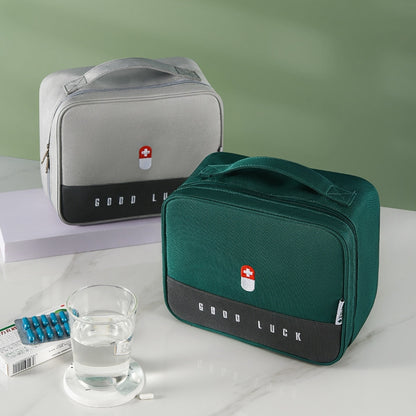 Thickened Large-Capacity Multifunctional Medicine Box Family Portable Storage Bag(Gray) - Pill Boxes by PMC Jewellery | Online Shopping South Africa | PMC Jewellery