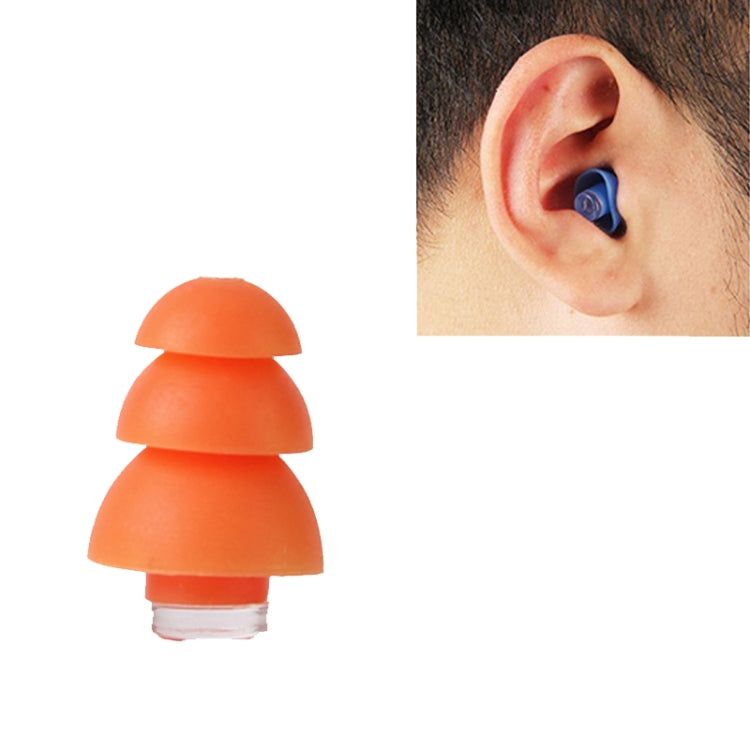 Anti-Noise Sleep Earplugs Silicone Soundproof Earplugs Industrial Noise Cancelling Silent Earplugs(Orange) - Earmuff & Pad by PMC Jewellery | Online Shopping South Africa | PMC Jewellery