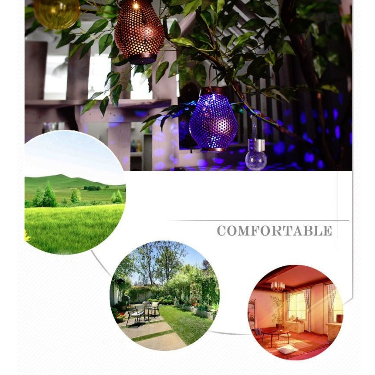 Outdoor Solar Wrought Iron Lantern Garden Decoration Light LED Pendant Lamp - With Solar Panel by PMC Jewellery | Online Shopping South Africa | PMC Jewellery