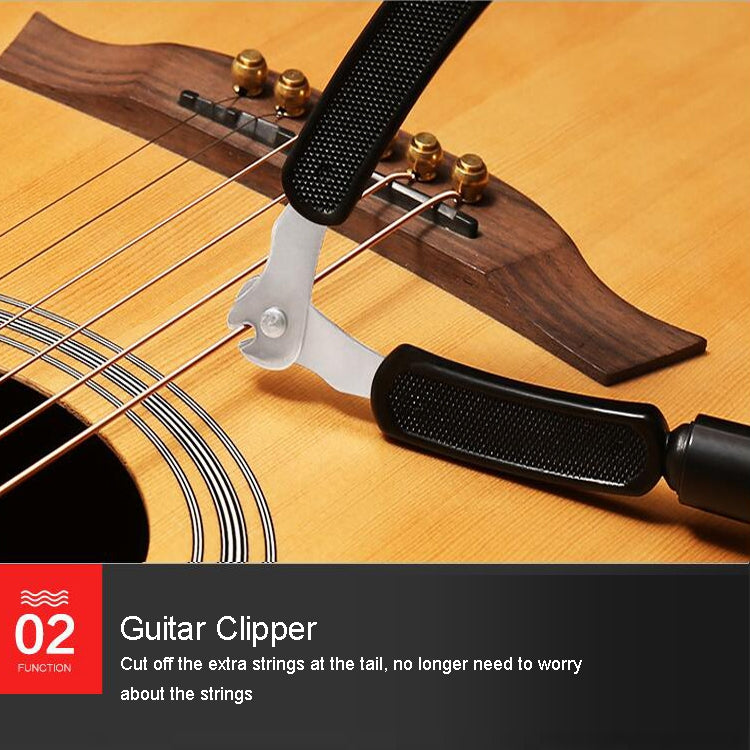Guitar String Changing Tool Set String Trimmer Winding String Winding Three-in-one Clamp Guitar Accessories(Black Wihout Paper Jam) - Stringed Instruments by PMC TechLife | Online Shopping South Africa | PMC TechLife