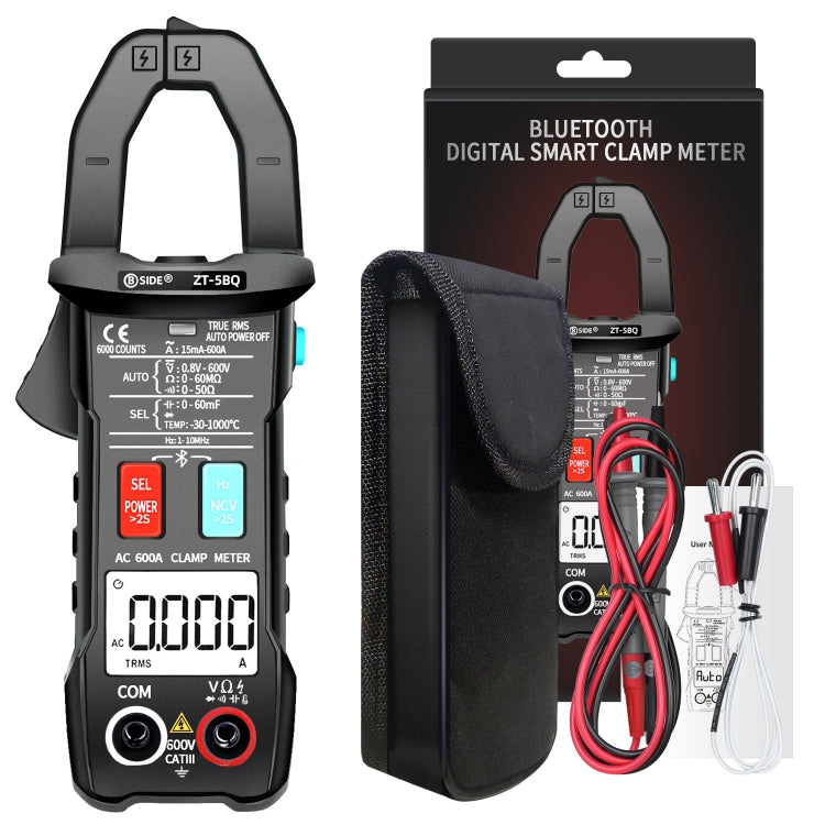 BSIDE  Bluetooth 5.0 6000 Words High Precision Smart AC Clamp Meter, Specification: ZT-5BQ - Digital Multimeter by BSIDE | Online Shopping South Africa | PMC Jewellery