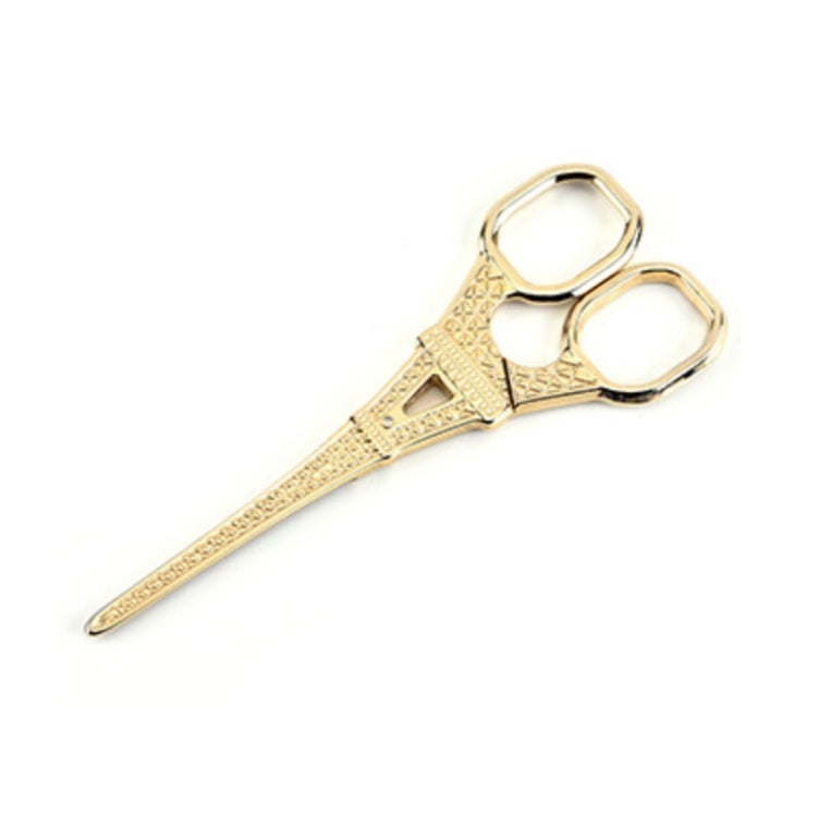 Stainless Steel Eiffel Tower Scissors Handmade Thread Tea Bag Scissors(Golden) - Burin &Cutting Knife by PMC Jewellery | Online Shopping South Africa | PMC Jewellery