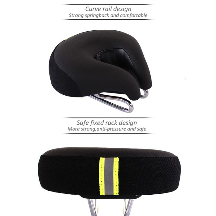 Noseless Bicycle Saddle Mountain Bike Thickened  Soft Cushion(Yellow) - Bicycle Saddle by PMC Jewellery | Online Shopping South Africa | PMC Jewellery | Buy Now Pay Later Mobicred